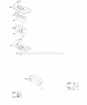 Air Cleaner Muffler Diagram and Parts List for 462707-0100-E1  Briggs and Stratton Engine